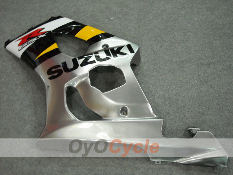 Injection Fairing kit for 04-05 GSX R750 - Yellow, Silver - Factory Style #OYO87901171