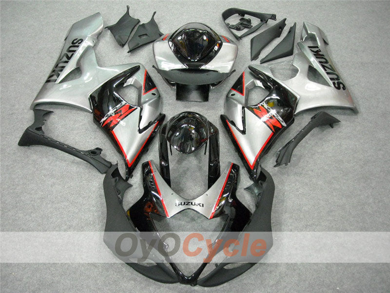 Injection Fairing kit for 05-06 GSX R1000 - Black, Silver - Factory Style #OYO87901994 Main image