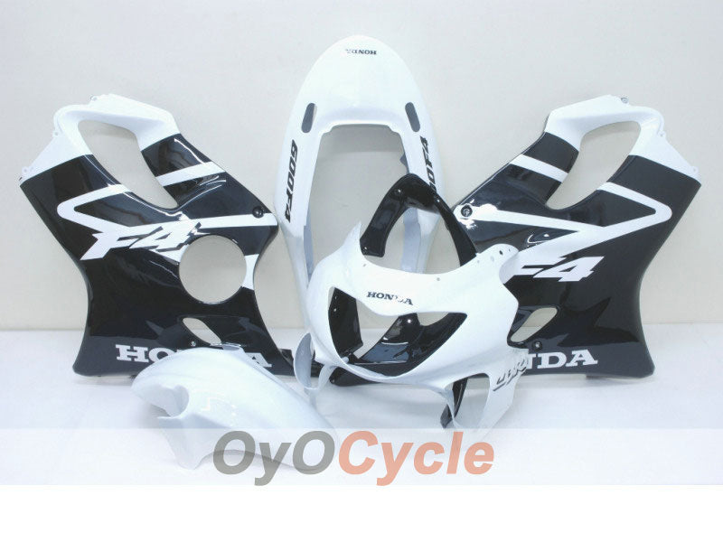 Injection Fairing kit for 99-00 CBR600F4 - White, Black - Factory Style #OYO87900136 Main image