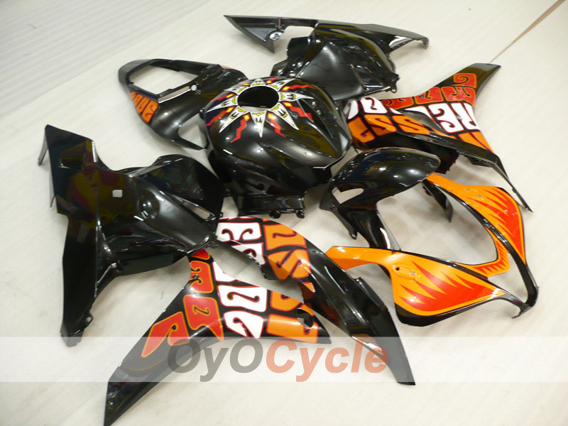 Injection Fairing kit for 09-12 CBR600RR - Orange, Black - Rossi #OYO87900461 Secondary image