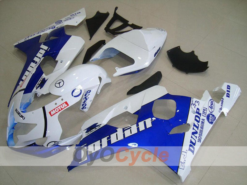 Injection Fairing kit for 04-05 GSX R750 - Blue, White - Jordan #OYO87901255 Main image