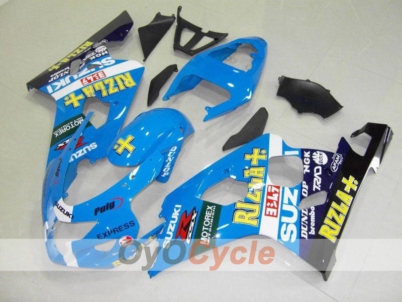 Injection Fairing kit for 04-05 GSXR600 - Blue, Black - DUNLOP, Rizla+ #OYO87901413 Main image