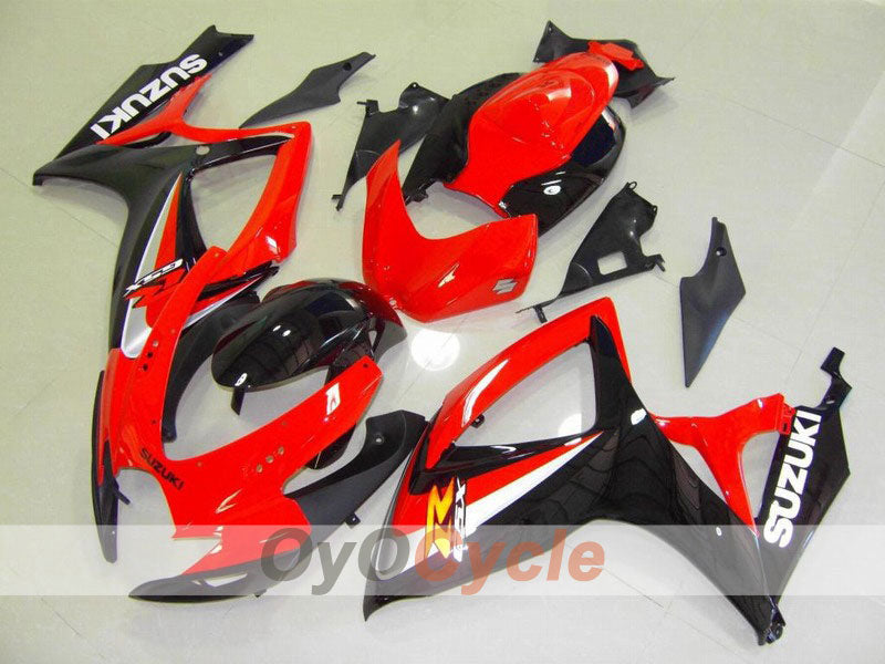 Injection Fairing kit for 06-07 GSX R600 - Red, Black - Factory Style #OYO87901553 Main image