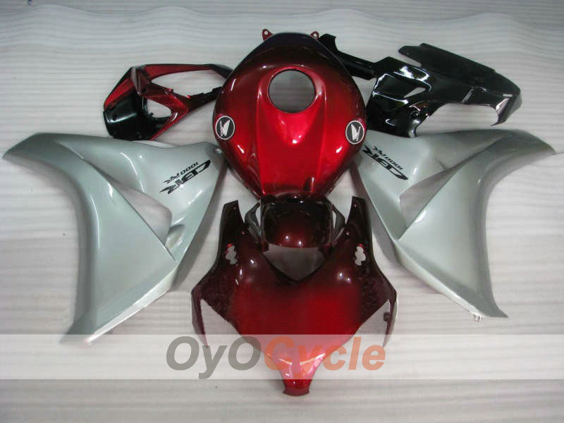 Injection Fairing kit for 08-11 CBR1000RR - Red, Silver - Factory Style #OYO87900711
