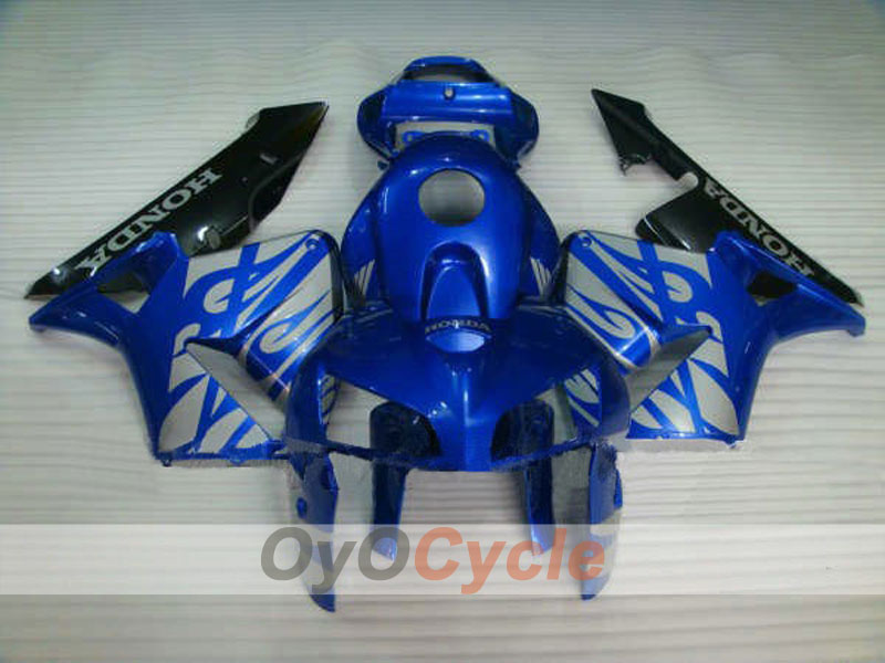 Injection Fairing kit for 05-06 CBR600RR - Blue, Black - Flame #OYO87900242 Main image