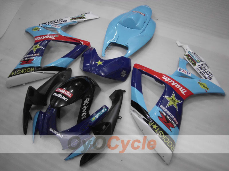 Injection Fairing kit for 06-07 GSX R600 - Blue, Black - DUNLOP #OYO87901466 Secondary image