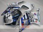 Injection Fairing kit for 01-03 GSX R600 - Blue, White - DUNLOP #OYO87905081