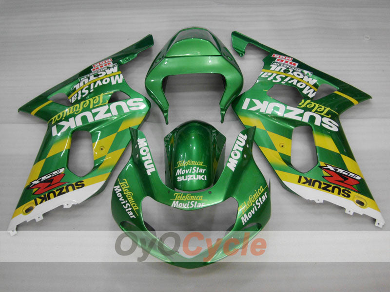 Injection Fairing kit for 00-03 GSX R750 - Green - MOTUL #OYO87905143