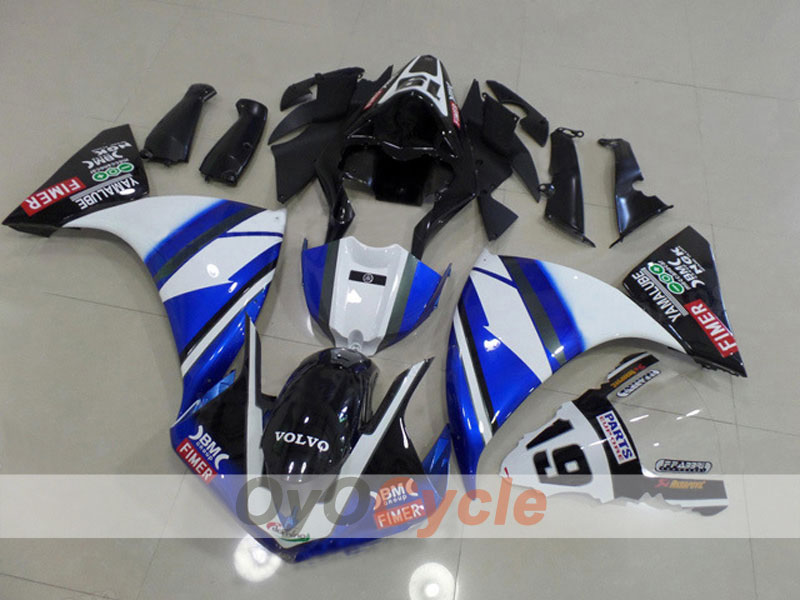 Injection Fairing kit for 12-14 YZF-R1 - Blue, White - Factory Style #OYO87903173 Main image