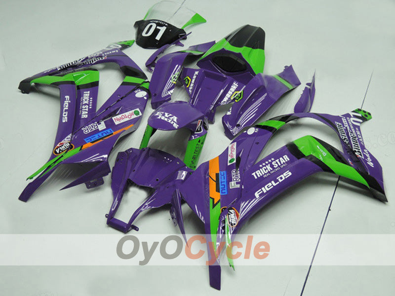 Injection Fairing kit for 11-15 NINJA ZX-10R - Green, Purple - Factory Style #OYO87903129 Main image