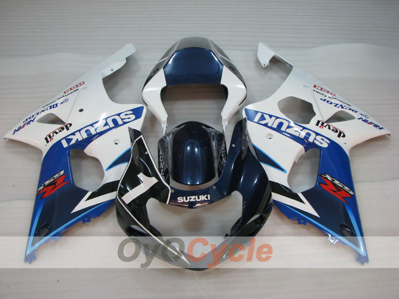 Injection Fairing kit for 00-03 GSX R750 - Blue, White - DUNLOP #OYO87905146 Secondary image