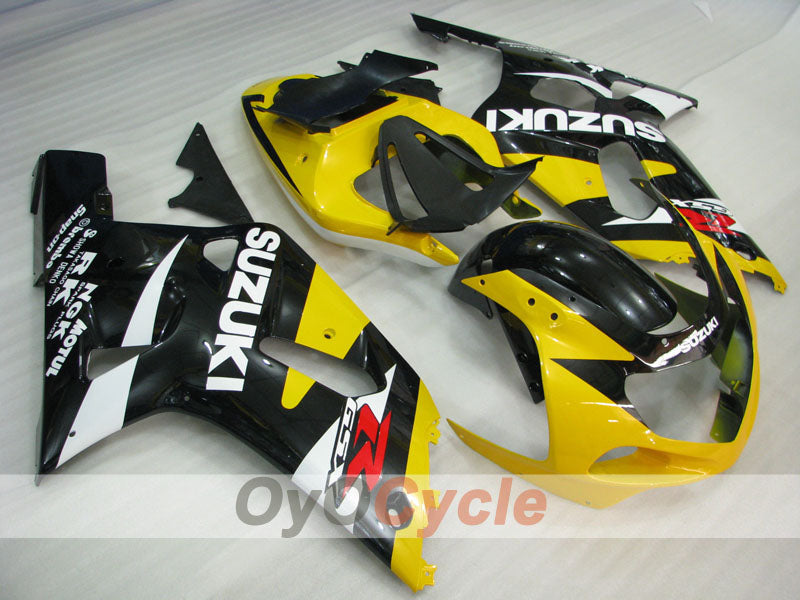 Injection Fairing kit for 00-03 GSX R750 - Yellow, Black - MOTUL #OYO87905161 Main image