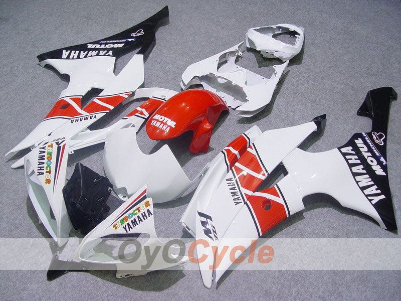 Injection Fairing kit for 08-16 YZF-R6 - Red, White - MOTUL #OYO87900971