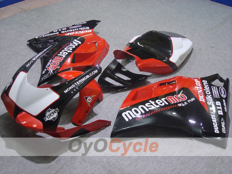 Injection Fairing kit for 02-04 Ducati 998 - Red, Black - Monstermob #OYO87902302 Main image