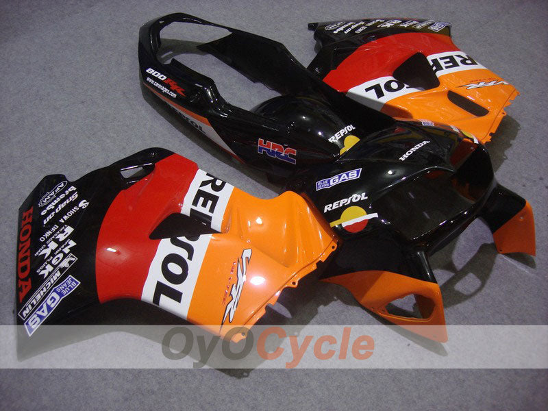 Fairing kit for 98-01 VFR800 - Orange, Black - Repsol #OYO87902940 Main image