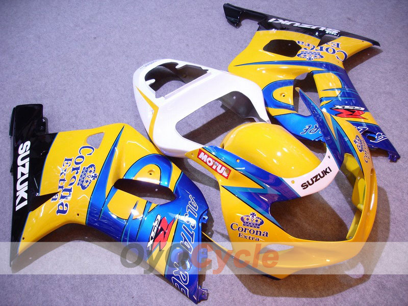 Injection Fairing kit for 00-02 GSX R1000 - Yellow, Blue - Corona #OYO87901708 Main image
