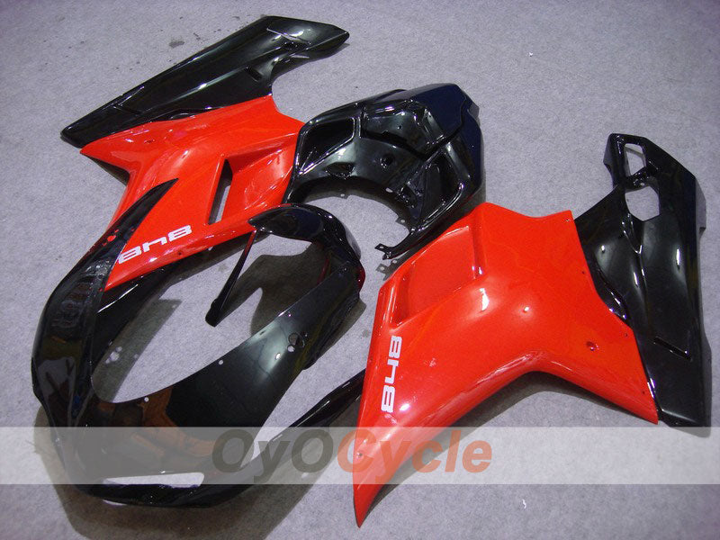 Injection Fairing kit for 08-13 Ducati 848 - Red, Black - Factory Style #OYO87902204 Main image