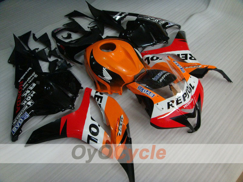 Injection Fairing kit for 09-12 CBR600RR - Orange, Black - Repsol #OYO87900459 Main image