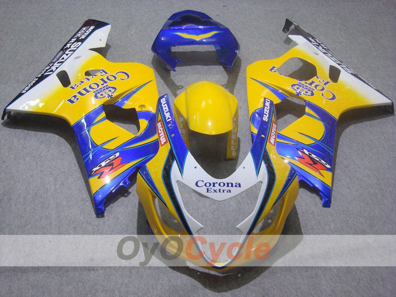 Injection Fairing kit for 04-05 GSXR600 - Yellow, Blue - Corona, MOTUL #OYO87901162 Main image