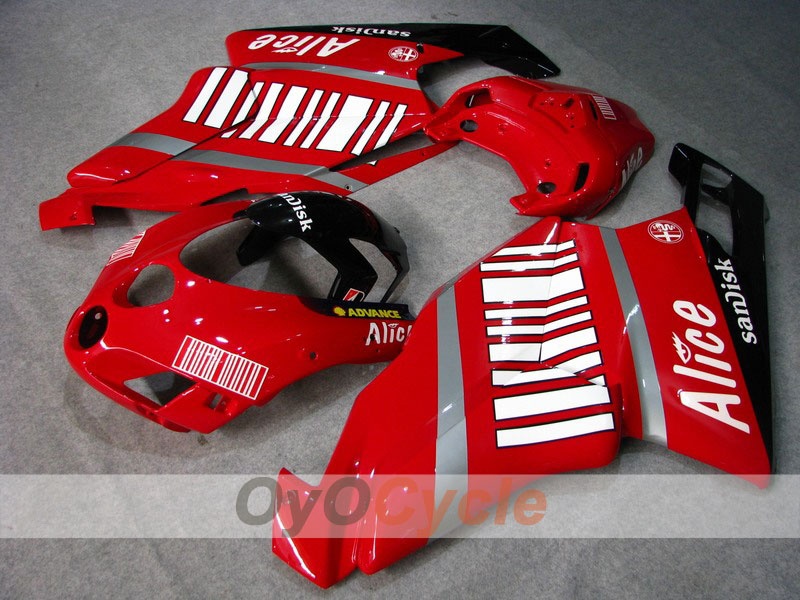 Injection Fairing kit for 05-06 Ducati 749 - Red, Black - Alice #OYO87902148 Main image