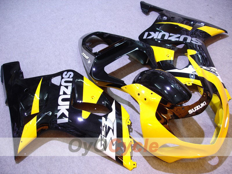Injection Fairing kit for 00-03 GSX R750 - Yellow, Black - Factory Style #OYO87901114