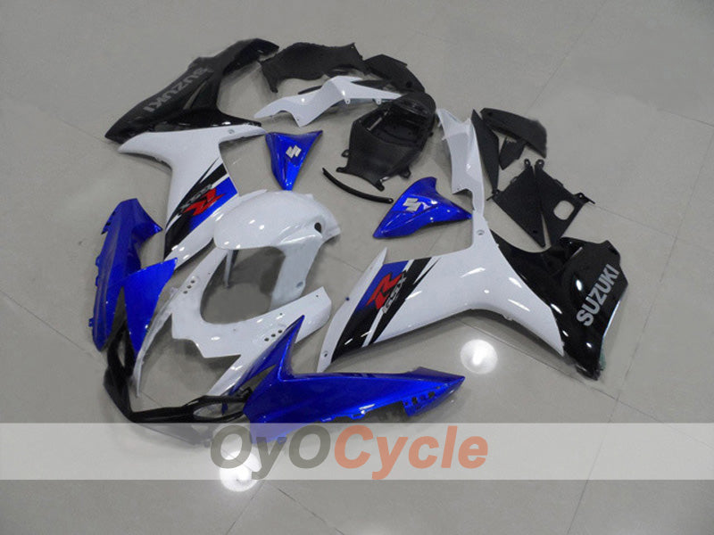Injection Fairing kit for 11-26 GSX R600 - White, Black - Factory Style #OYO87903230 Main image