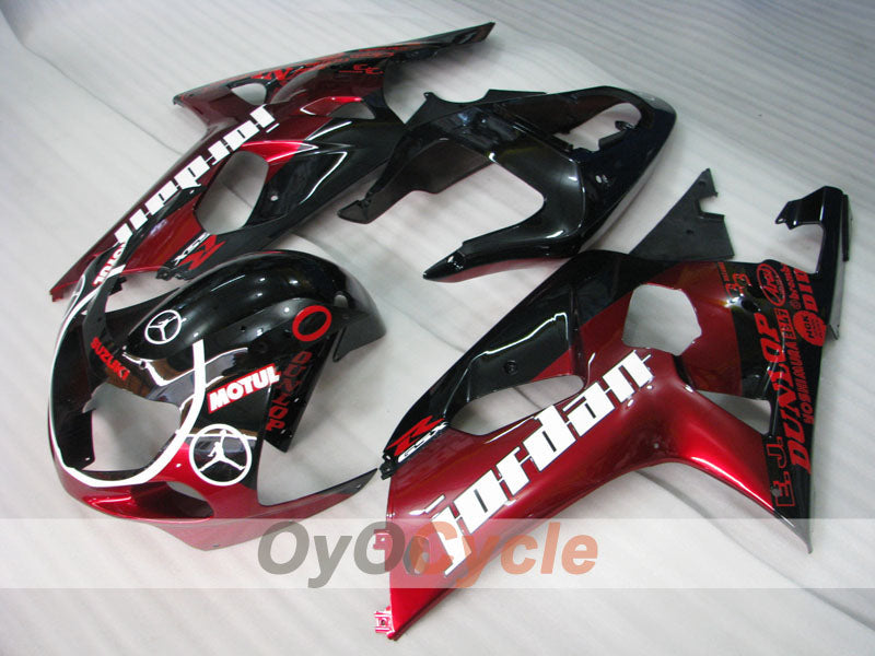 Injection Fairing kit for 00-03 GSX R750 - Red, Black - MOTUL #OYO87905160 Secondary image