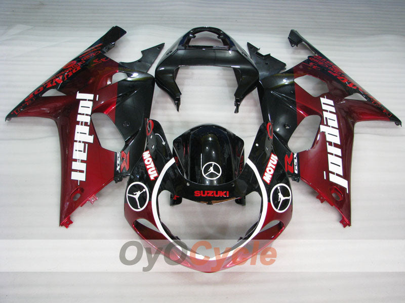 Injection Fairing kit for 00-03 GSX R750 - Red, Black - MOTUL #OYO87905160 Main image
