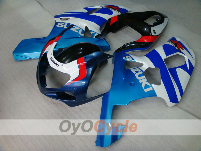 Injection Fairing kit for 01-03 GSX R600 - Blue, White - Factory Style #OYO87901125 Main image