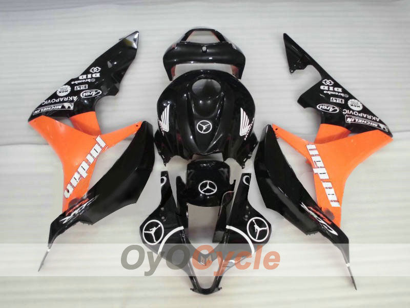 Injection Fairing kit for 07-08 CBR600RR - Orange, Black - HM Plant #OYO87900365