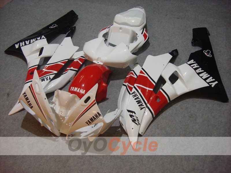 Injection Fairing kit for 06-07 YZF-R6 - Red, White - MOTUL #OYO87900942