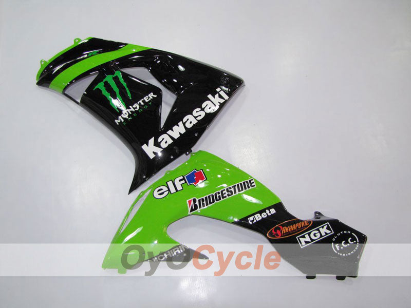 Injection Fairing kit for 06-07 NINJA ZX-10R - Green, Black - Monster #OYO87901623 Secondary image