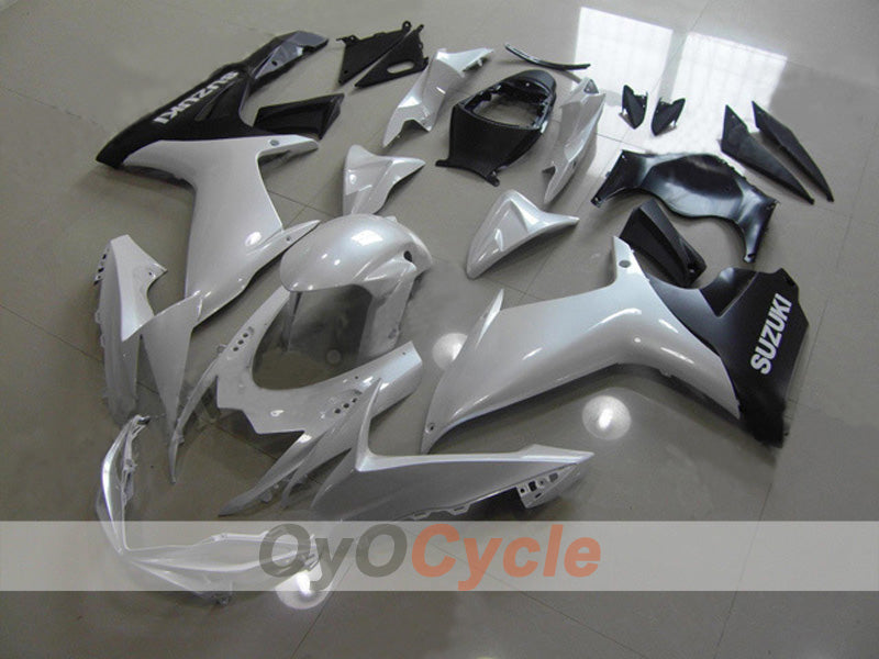 Injection Fairing kit for 11-26 GSX R600 - White, Black - Factory Style #OYO87903231 Main image