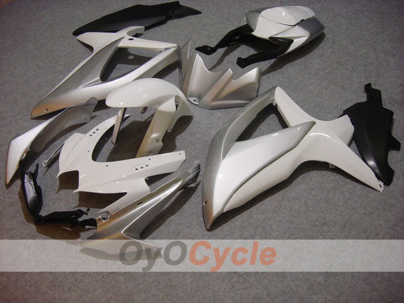 Injection Fairing kit for 08-10 GSX R600 - White, Silver - Factory Style #OYO87901667 Main image