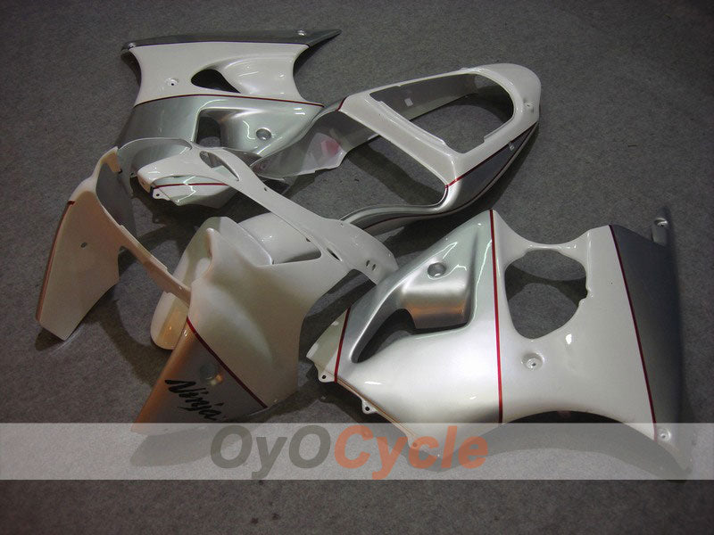 Injection Fairing kit for 00-02 NINJA ZX-6R - White, Silver - Factory Style #OYO87901701 Main image