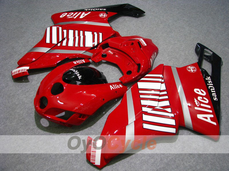 Injection Fairing kit for 05-06 Ducati 999 - Red, Black - Alice #OYO87902368 Main image