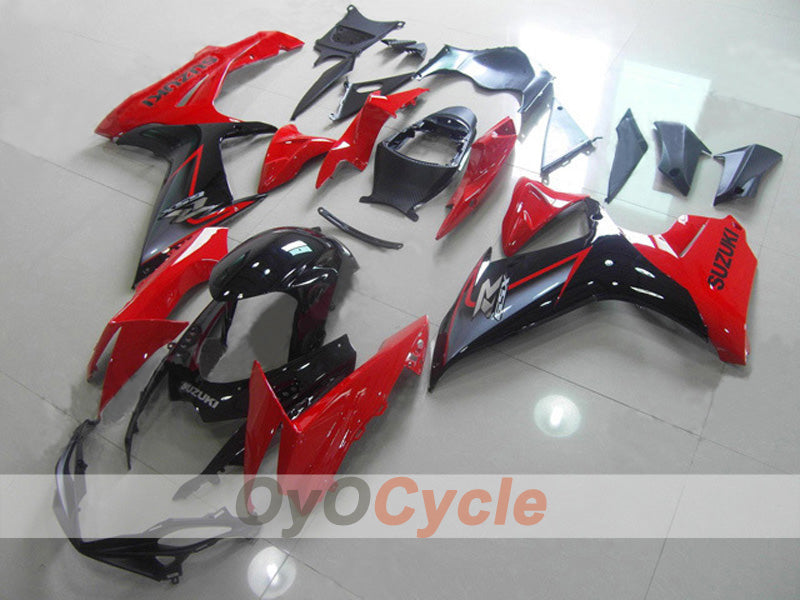 Injection Fairing kit for 11-26 GSX R600 - Red, Black - Factory Style #OYO87903232 Main image