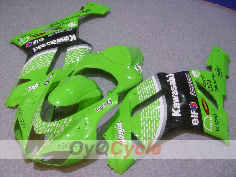 Injection Fairing kit for 07-08 NINJA ZX-6R - Green, Black - Nakano #OYO87901968