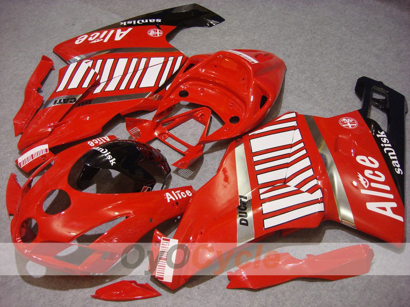 Injection Fairing kit for 03-04 Ducati 999 - Red, Black - Alice #OYO87902347 Main image