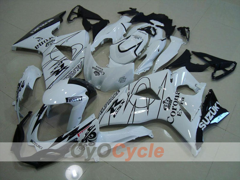 Injection Fairing kit for 09-16 GSX R1000 - White, Black - Corona #OYO87902863 Main image