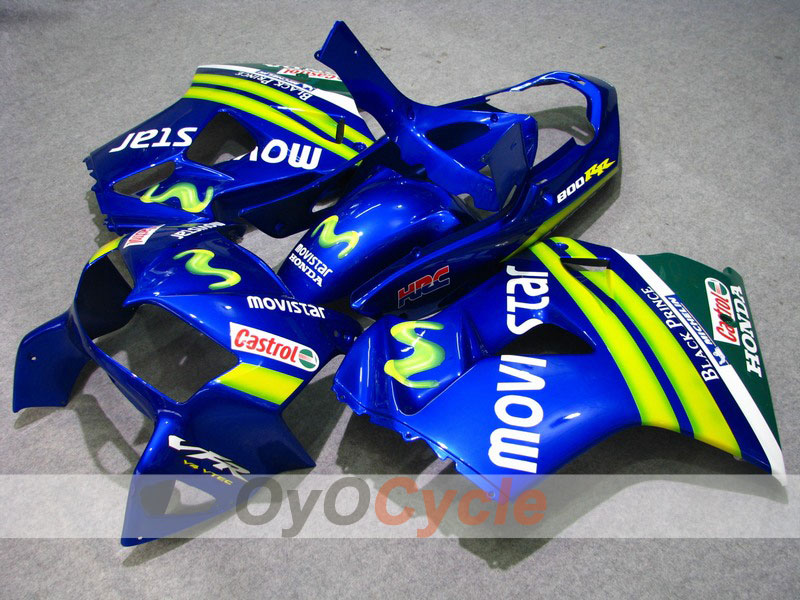 Fairing kit for 98-01 VFR800 - Blue - Castrol #OYO87902909 Main image
