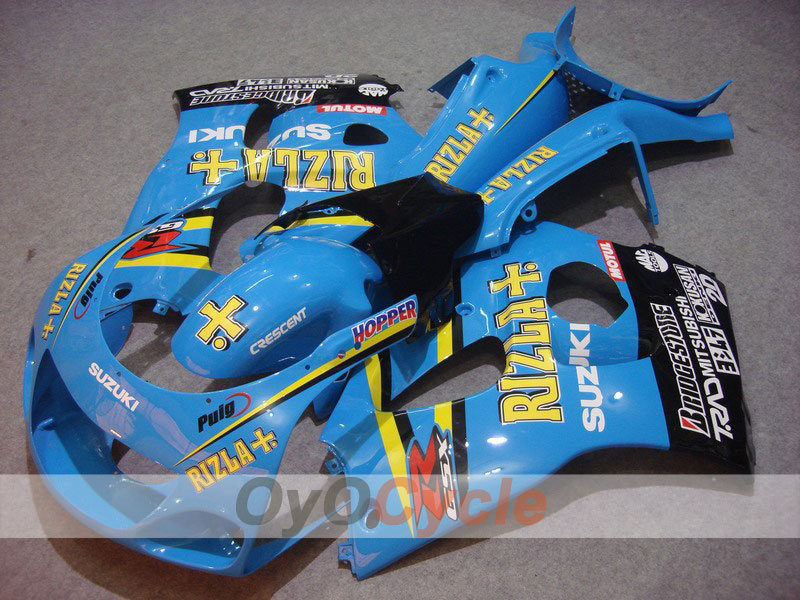 Fairing kit for 97-00 Suzuki GSXR600 - Blue, Black - MOTUL, Rizla+ #OYO87902985