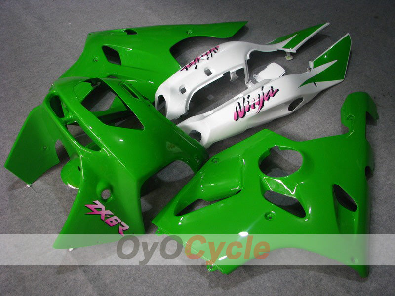 Injection Fairing kit for 94-97 NINJA ZX-6R - Green, White