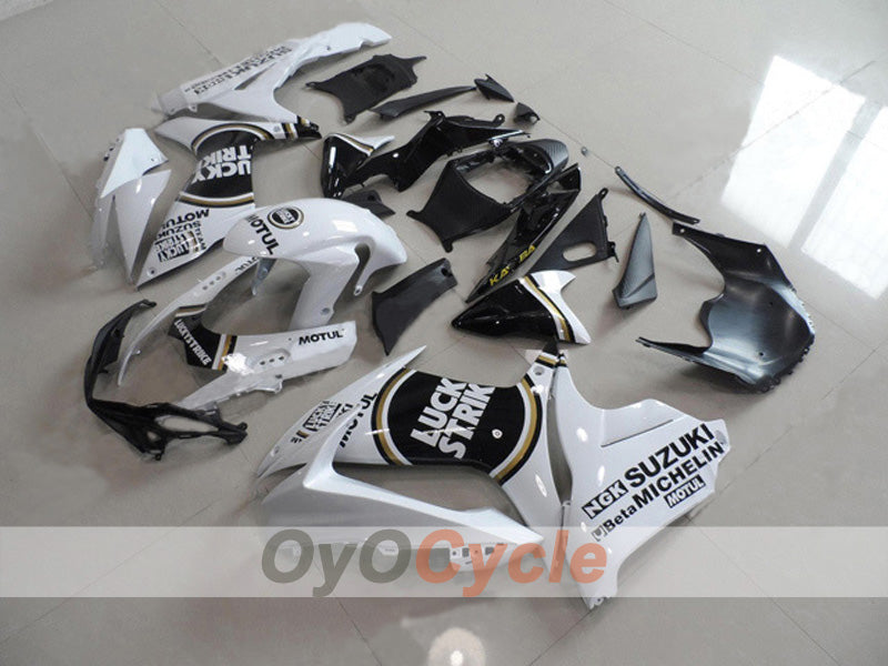 Injection Fairing kit for 11-26 GSX R600 - White, Black - MICHELIN, MOTUL #OYO87903234