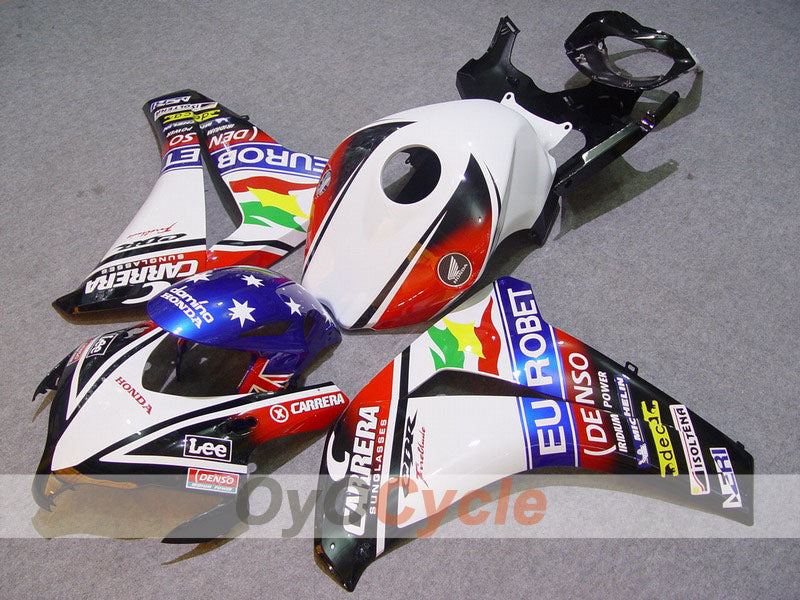 Injection Fairing kit for 08-11 CBR1000RR - White, Black - Eurobet, Lee #OYO87900700 Main image