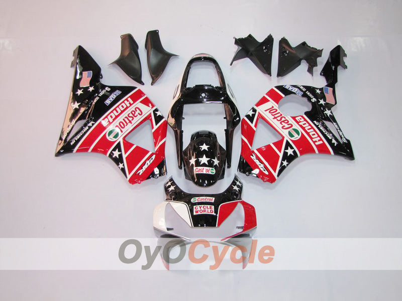 Injection Fairing kit for 02-03 CBR900RR 954 - Red, Black - Castrol #OYO87902838