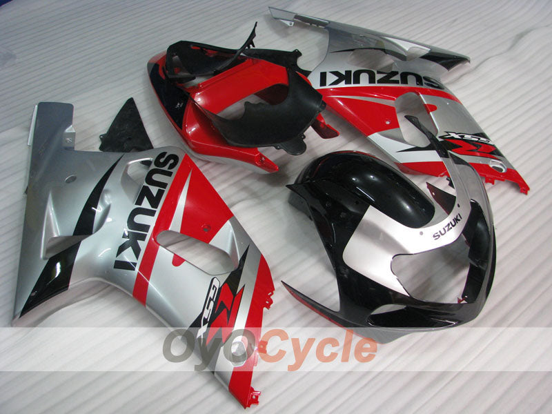 Injection Fairing kit for 00-03 GSX R750 - Red, Black, Silver - Factory Style #OYO87905139 Main image