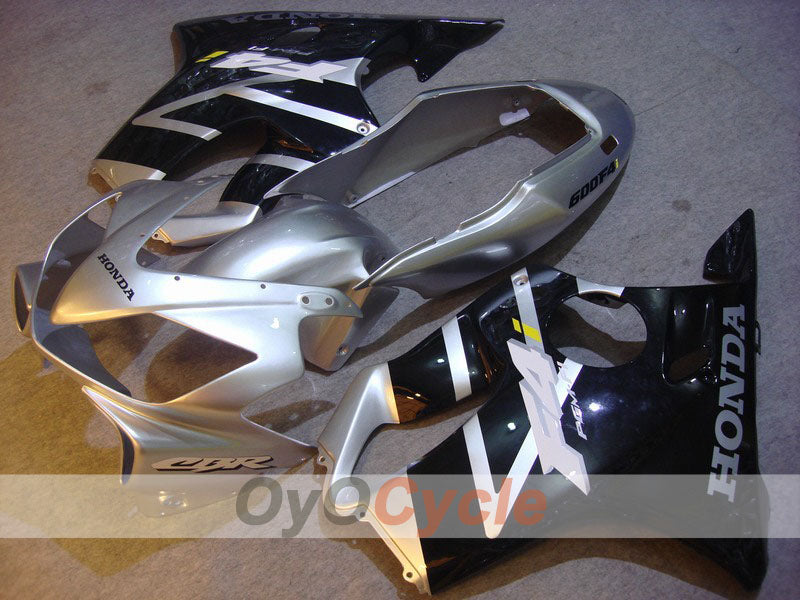 Injection Fairing kit for 01-03 CBR600F4i - Black, Silver - Factory Style #OYO87900178 Main image