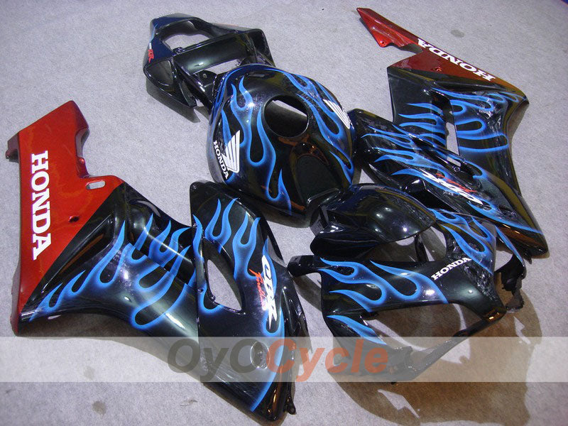 Injection Fairing kit for 04-05 CBR1000RR - Blue, Black - Flame #OYO87900489 Main image