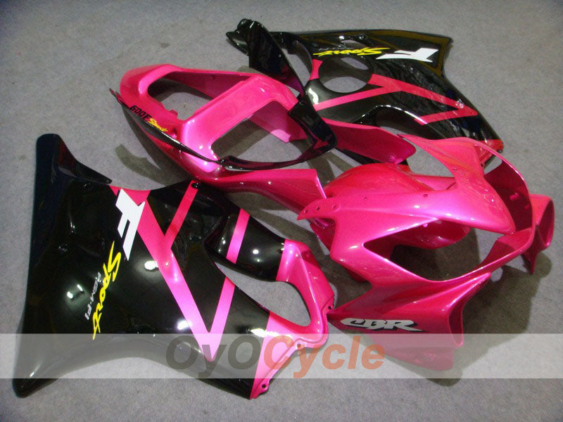 Injection Fairing kit for 01-03 CBR600F4i - Black, Pink - Factory Style #OYO87900181 Main image
